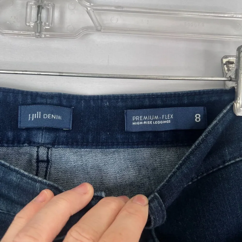 J Jill Denim‎ Premium Flex High Rise Legging Denim Jeans Size 8 Non Destructed